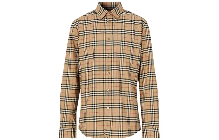 Burberry small scale check shirt