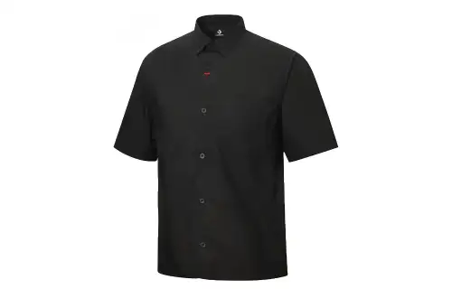 Converse Shirts Unisex Black Lapel Moderate Shirt