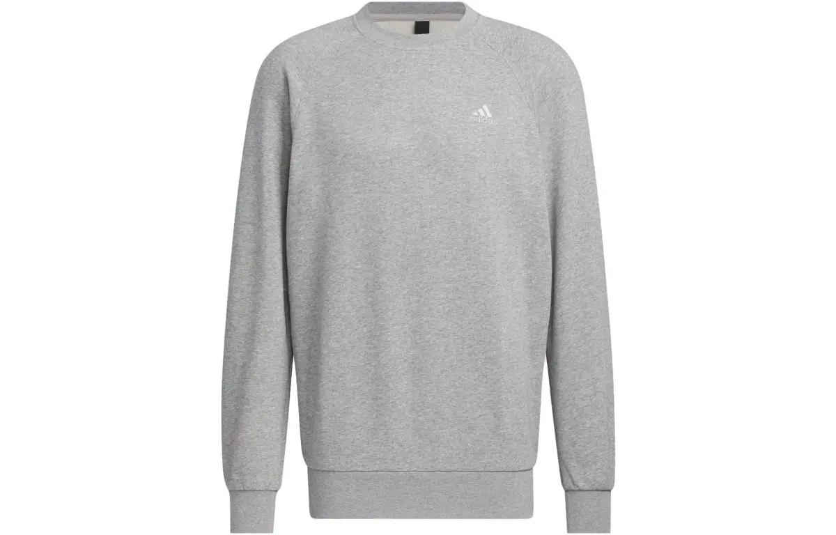Adidas Sweatshirts Men's Medium Heather Gray Crew Neck Moderate Regular