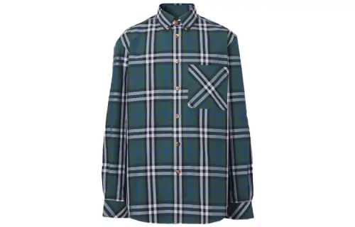 Burberry Shirt Men's Forest Green