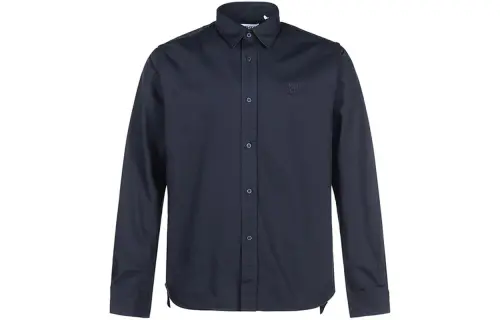 KENZO Shirts Men's Marine Blue Pointed Collar Moderate Shirt