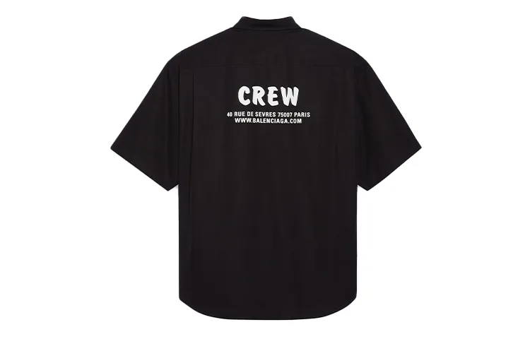 Balenciaga Shirt Loose Fit Men's Black