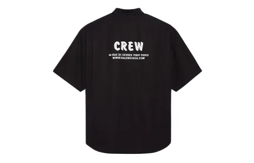 Balenciaga Shirt Loose Fit Men's Black
