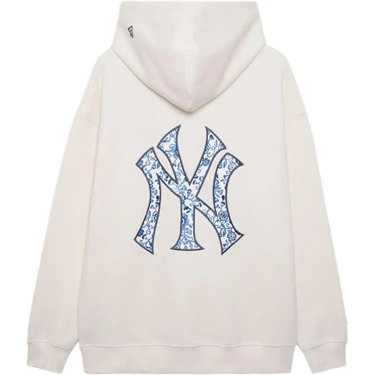 New Era Blue And White Porcelain Collection American Sweatshirt Unisex White