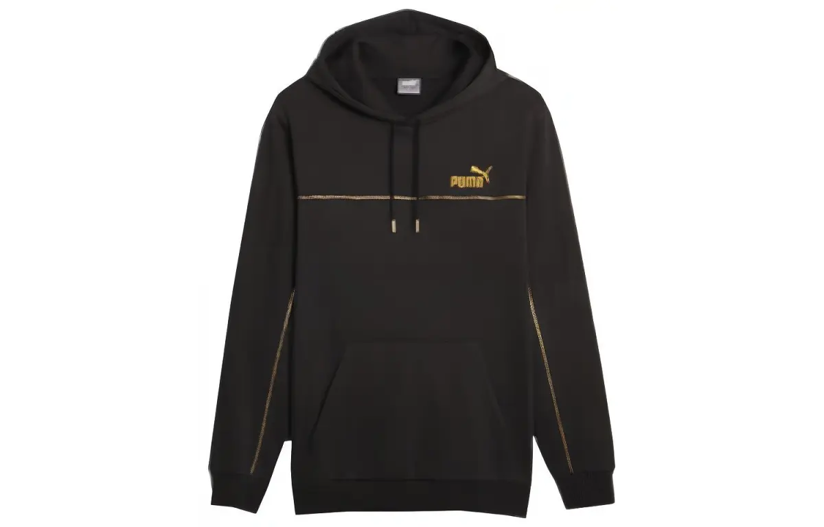 PUMA Sweatshirts Men's Black Hooded Thickened Other