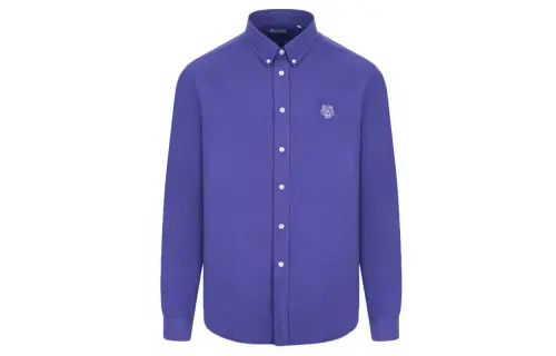 KENZO Shirts Men's Blue Crew Neck Moderate Other