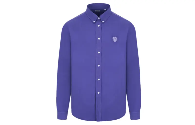 KENZO Shirts Men's Blue Crew Neck Moderate Other