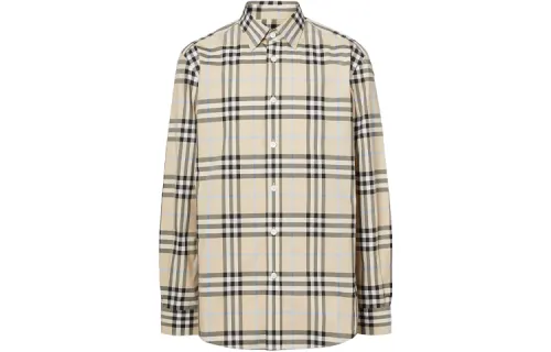 Burberry Shirt Men's Light Almond Color