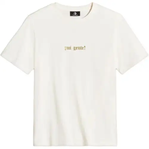 Converse T Shirts Unisex White Crew Neck Straight Fit