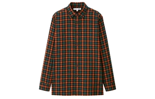 UNIQLO X JW Anderson Uniqlo Jw Anderson Co Branded Series Shirts Men's Orange Red Pointed Collar Moderate Shirt