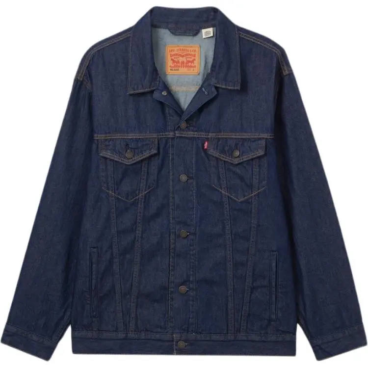 Levi's Denim Jackets Men's Denim Blue Lapel Moderate