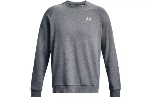 Under Armour Rival Fleece Sweatshirts Men's Gray Crew Neck Thickened Regular