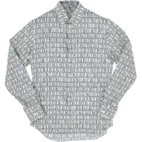 DIOR X Stussy Dior Quarterly New Products Shirts Men's Blue Pointed Collar Moderate Other