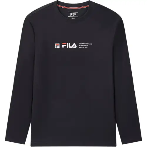 FILA T Shirts Men's Legend Blue Crew Neck Moderate