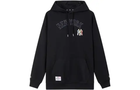 New Era Sweatshirts Men's Black Hooded (Non-detachable) Moderate