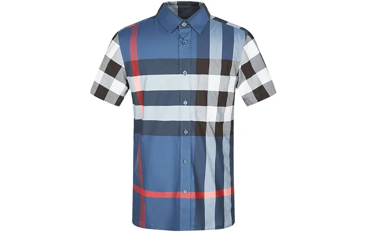 Burberry Shirts Men's Blue Moderate Shirt