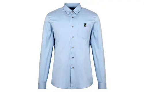 PRADA Shirts Men's Light Blue Pointed Collar Moderate Shirt