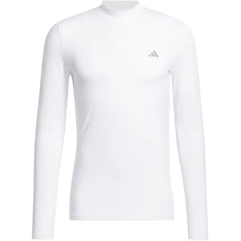 Adidas T-Shirts Men's White Stand Collar Moderate Straight Fit