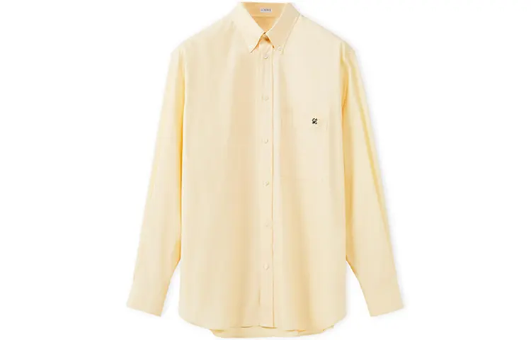 LOEWE Shirts Men's Yellow Lapel Moderate Other