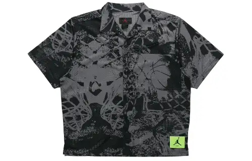 Jordan Flight Shirts Men's Black Lapel Moderate Other
