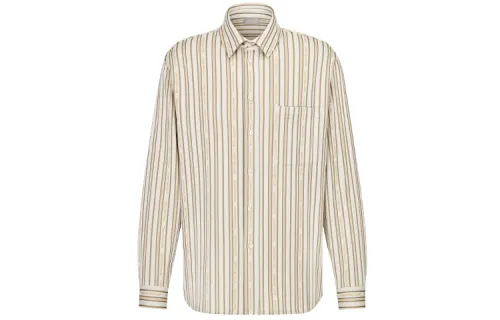 DIOR Quarterly New Products Shirts Men's Yellow Lapel Moderate Shirt