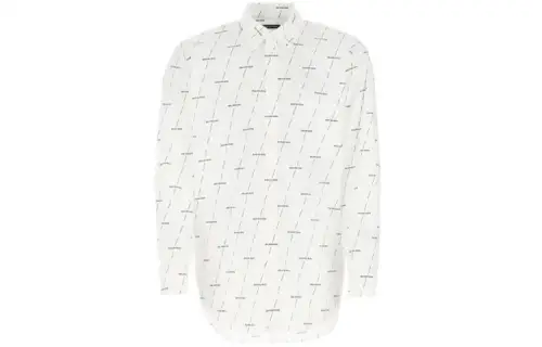 Balenciaga Shirts Men's White Lapel Moderate Other