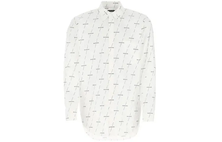 Balenciaga Shirts Men's White Lapel Moderate Other