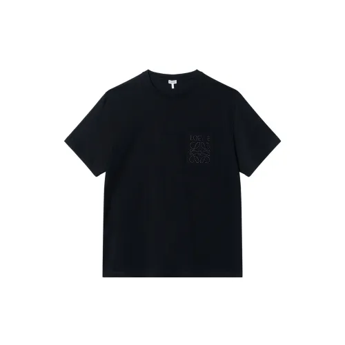 LOEWE Logo Embroidered Crewneck T Shirt