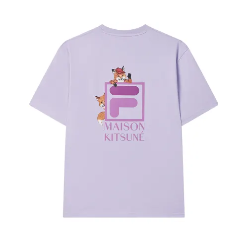 FILA x Maison Kitsune Little Fox T Shirt Men's Fantasy Purple