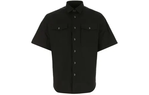 PRADA Shirts Men's Black Pointed Collar Moderate Other
