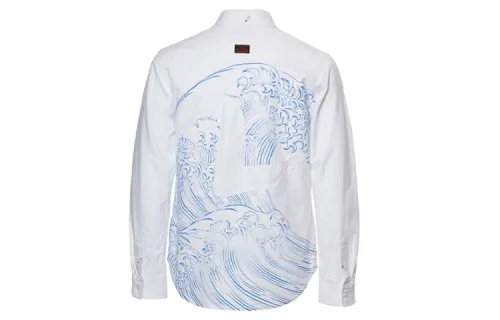 EVISU Shirts Men's White Square Collar Moderate Other