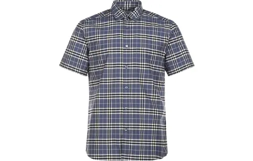 Burberry Shirts Men's Pebble Blue Pointed Collar Moderate