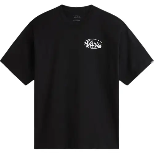 Vans T Shirts Men's Black Crew Neck Moderate Straight Fit