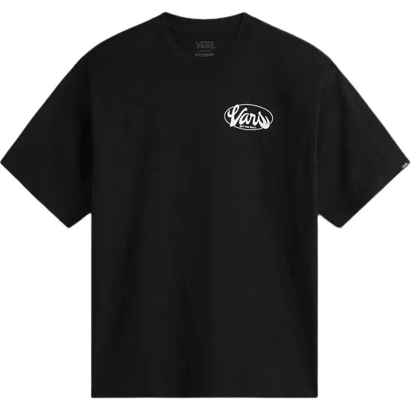 Vans T Shirts Men's Black Crew Neck Moderate Straight Fit