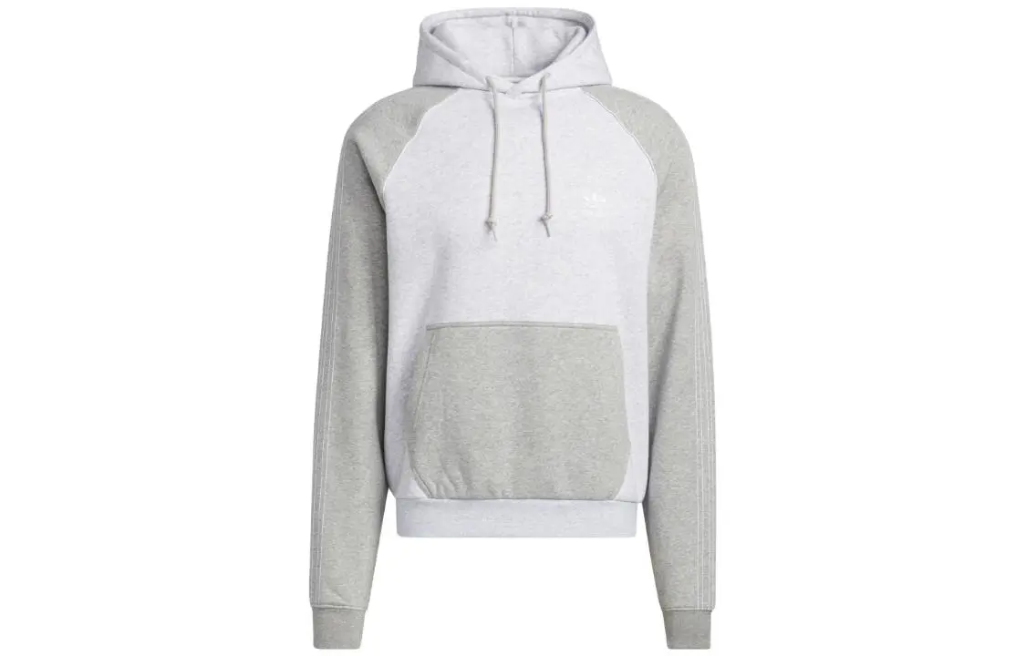 Adidas Originals Sweatshirts Men's Light Gray Heather Flower Hooded Moderate Regular