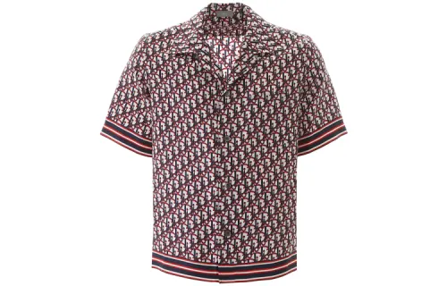 DIOR Quarterly New Products Shirts Men's Multicolor Polo Collar Moderate Shirt