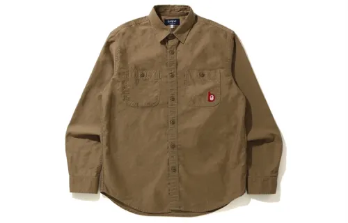 A BATHING APE Shirts Unisex Pointed Collar Moderate Other