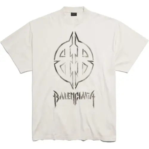 Balenciaga Bb Logo Printed Large Fit T Shirt