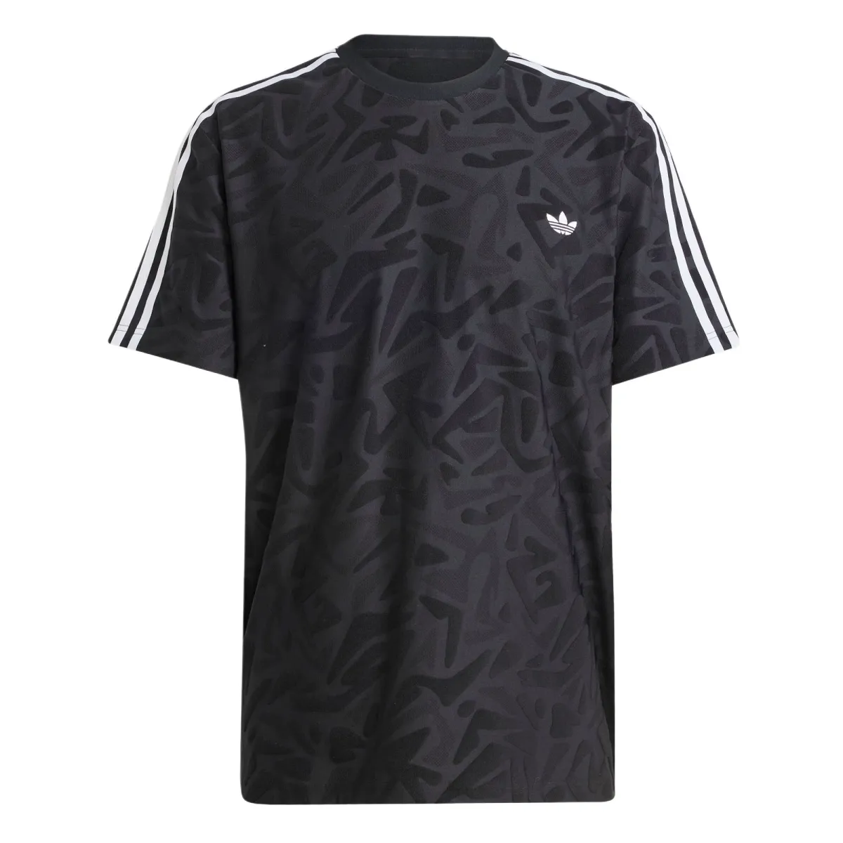 Adidas Originals three-stripe abstract-print T-shirt