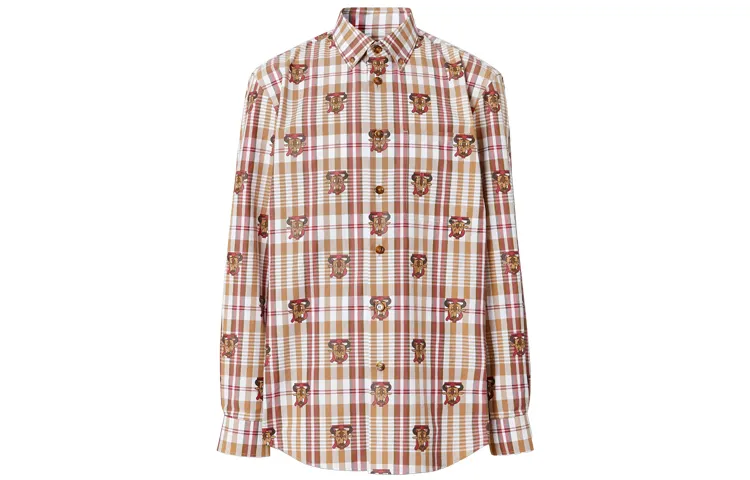 Burberry Shirts Men's Cookie Pointed Collar Moderate Shirt