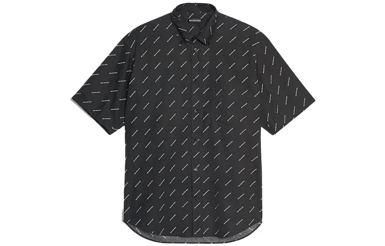 Balenciaga Shirts Men's Black Moderate