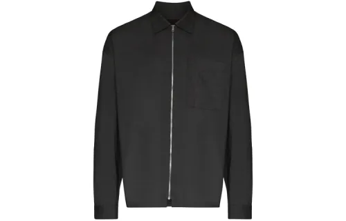 PRADA Shirts Men's Black Lapel Moderate Other