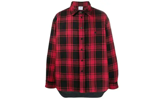 Vetements Shirts Unisex Red Lapel Moderate Shirt