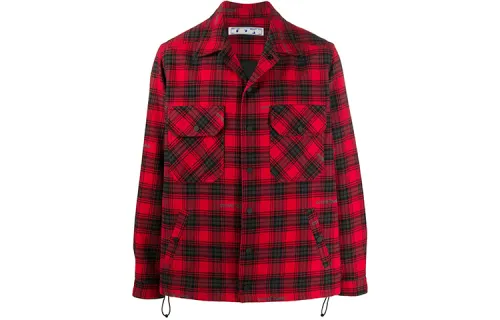OFF WHITE FW20 Shirts Men's Red Lapel Moderate Other