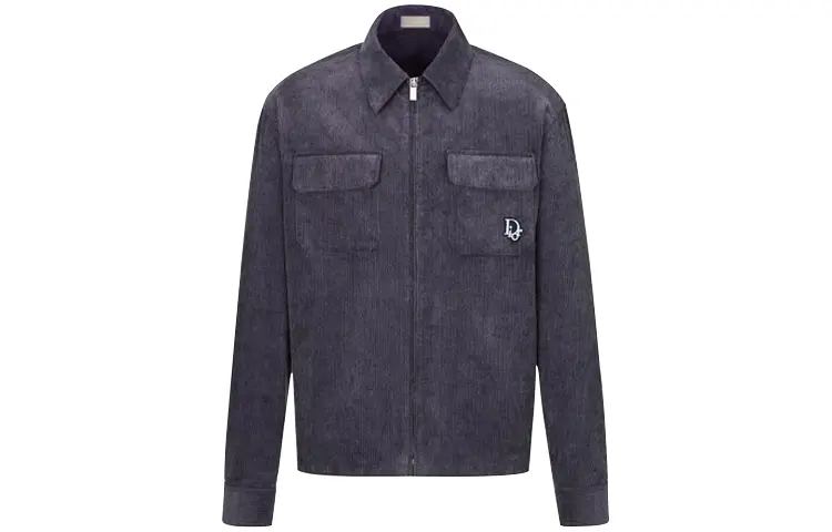 DIOR Shirts Men's Purple Pointed Collar Moderate Other