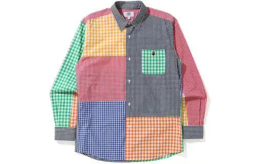 Bape Gingham Check Pattern Shirt