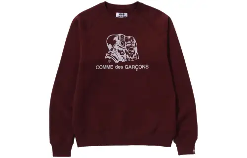 A BATHING APE X COMME DES GARCONS SHIRT BAPE® X COMME Des GARÇONS Sweatshirts Men's Red Crew Neck Moderate Regular