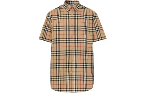 Burberry Shirts Men's Beige Pointed Collar Moderate Other