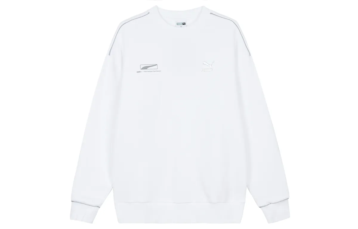 PUMA×SORAYAMA Sweatshirts Unisex White Crew Neck Moderate Straight Fit