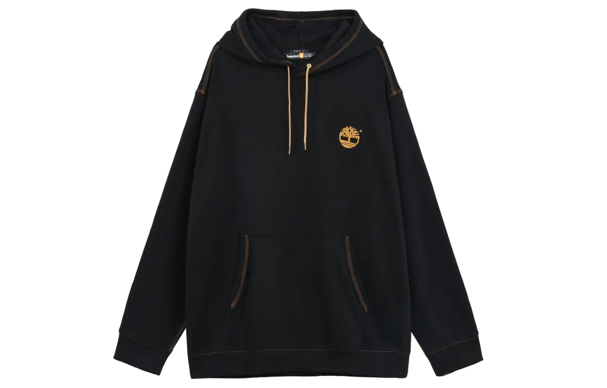 Timberland Sweatshirts Men's Black Hooded Moderate Straight Fit